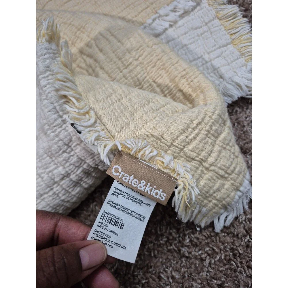 Crate & kids organic cotton muslin stroller blanket